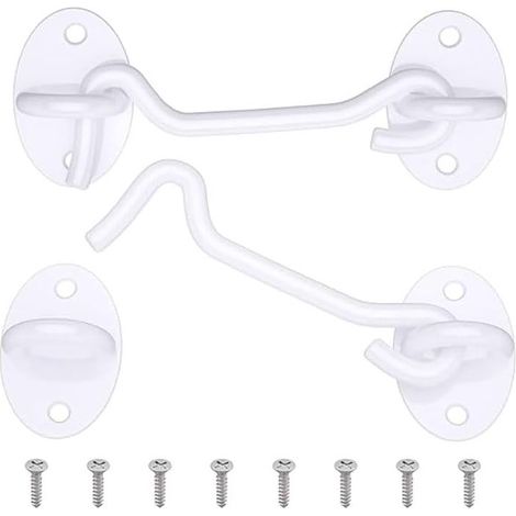 2 PCS Crochet de Cabine Porte Exterieur en Acier Inoxydable Targette de Porte Pour Fenêtre (1/5)