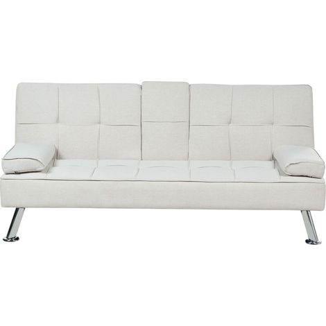 Divano letto a 3 posti moderno in tessuto beige Roxen