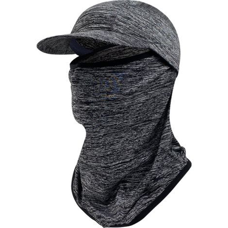 Masque de Protection Solaire Masque Facial avec Visière Cache-Cou en Soie Glace Masque Intégral Anti-UV Cagoule d'été pour Sports en Plein Air Masque Facial Respirant pour Homme Femme