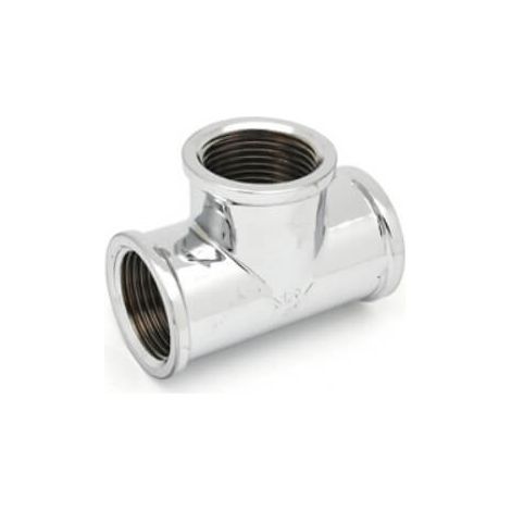 Tee Ff En Ottone Cromo Ibp 1/2" -Conf Faidf