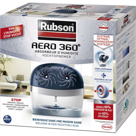 Rubson AERO 360° Absorbedor de humedad para habitaciones de hasta 40 m² (1/2)