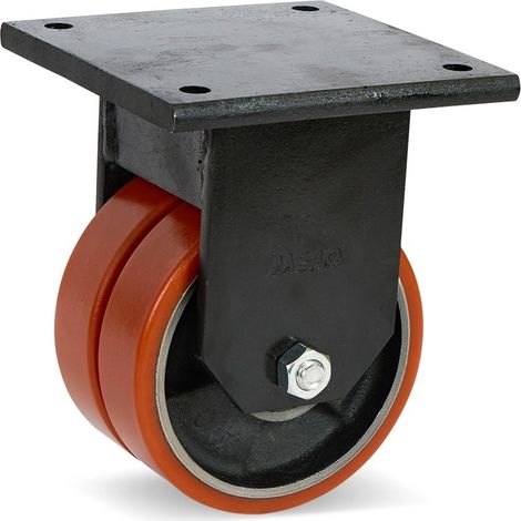 Roue fixe extra lourde - MESO - PU - 150mm - Platine - 1250kg (1/2)
