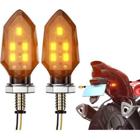 Bombilla LED ámbar universal para intermitentes de motocicleta - Bombilla para intermitentes - Paquete de 2