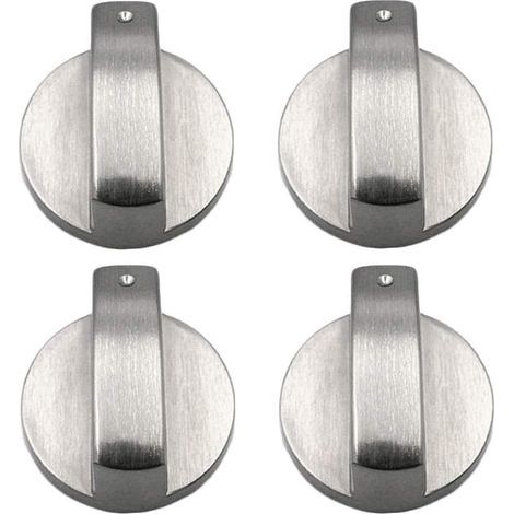 Gebürstete Metallknöpfe für Küchenutensilien, 4er-Set, Bedienknöpfe für Gasherde, kompatibel mit Gasherd-Bediensperren. (1/5)