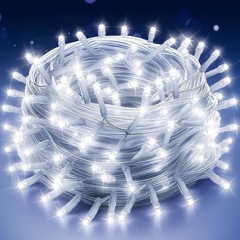 Guirlande Lumineuse Sapin de Noël 300 LED 30M Guirlande Lumineuse Guirlande Led Decoration Noël Guirlande Electrique Sapin (Blanc) (1/5)