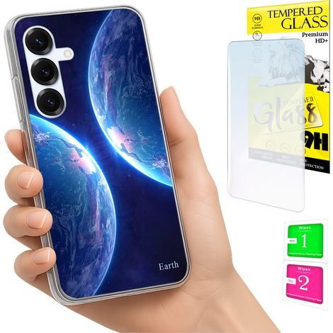 Funda para Samsung Galaxy S25 FE con cubierta para foto, cubierta trasera + cristal 9H (1/5)