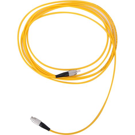 Lot de 2 cordons de brassage fibre optique monomode FC/UPC vers FC/UPC de 3 mètres, jaunes (1/5)