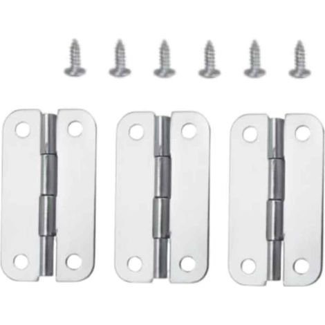 3 charnières en acier inoxydable (remarque : 3 vis supplémentaires sont incluses) (1/5)