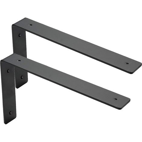 Nannigr Lot de 2 Equerre Etagere Murale, Supports Pour étagères Lourdes Industrielles, Equerre Charge Lourde, Supports en L, 3 mm d'épaisseur avec Vis (30 cm)