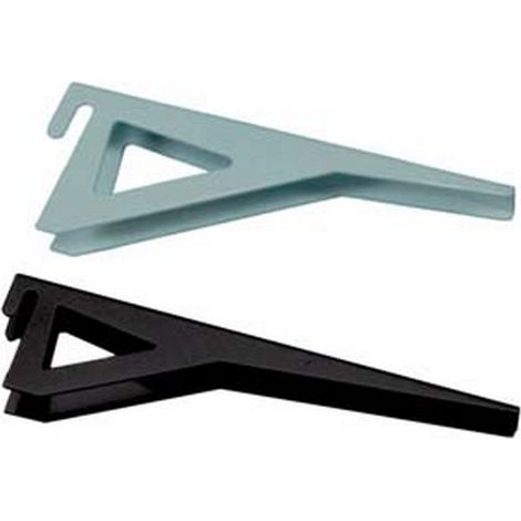 10PZ MENSOLE REGGIPIANO PER CREMAGLIERA - mm.220 nero portata kg.40