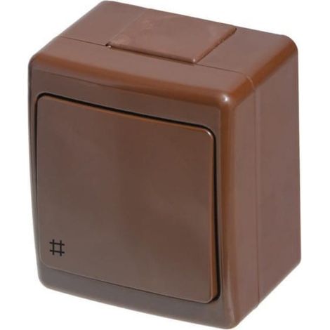 BETA Einzelner hermetischer Schalter, Kreuz, braun, IP44 /D.3210WK/