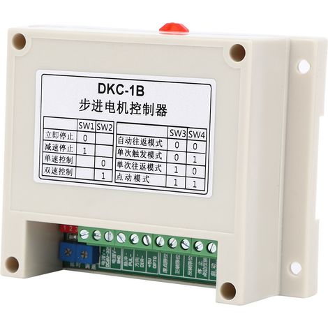 Contrôleur de moteur pas à pas à générateur d'impulsions mono-axe avec régulation de vitesse en plastique DKC-1B et protection multiple (1/5)
