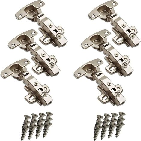 SOTECH 6 pièces Hettich Sensys 8645i TH52 110° Butée d'angle entièrement Charnière standard Hauteur (Distance) 1,5 mm incl. vis M4x16mm
