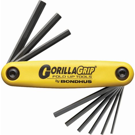 GorillaGrip® Messer mit 9 Inbusschlüsseln in .050-3/16" Zoll  Bondhus 12591