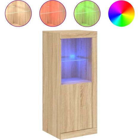 Maison Exclusive - Aparador con luces LED roble Sonoma 41x37x100 (1/5)
