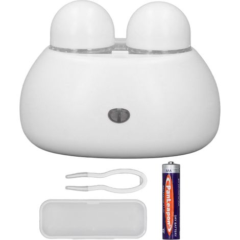 Machine de Nettoyage Ultrasonique pour Lentilles de Contact Portable Automatique - Outil de Nettoyage à Domicile Blanc (1/5)