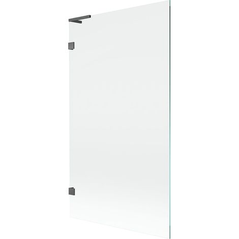 Mexen Lunar L mampara de baño de 1 hoja 100 x 150 cm, transparente, gris armadura cepillado - 897L-100-000-66-00 (1/5)