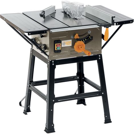 Fartools – Scie sur table 1600W Ø250mm – Lame TCT 36 dents – Capacité de coupe 90°=85mm – Vitesse 4800tr/min – 2 extensions latérales