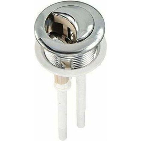 Bouton Poussoir Double Pour Chasse D'Eau Wc Chromé Haute Pression De Pompage Accessoires (1/5)