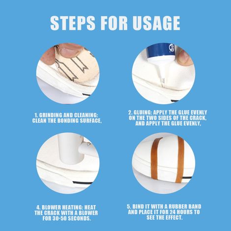Colle à chaussures forte multi-usages imperméable 50 ml pour réparer chaussures, baskets et chaussures en cuir. (1/5)