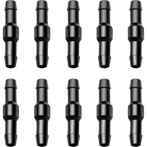 Conector recto de 3 mm para manguera de limpiaparabrisas, aire, combustible, agua, vacío, paquete de 10 unidades, polipropileno duradero.