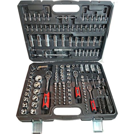 Coffret Douilles Widmann 172SS - 172 pièces, Cliquets, haute qualité en acier Chrome-Vanadium (1/5)