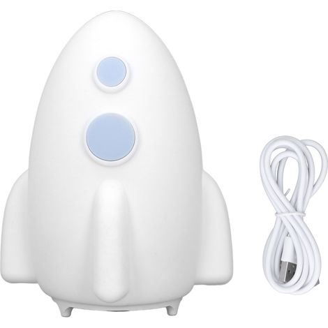 Luce notturna a LED ricaricabile tramite USB, in silicone, sensibile al tocco, con 7 colori tenui, design moderno e sicuro per creare l'atmosfera perfetta in camera da letto. (1/5)