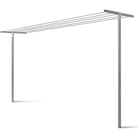 Andrys Stendi Biancheria Esterno Smontabile Argento H220cm (Filo 20m)