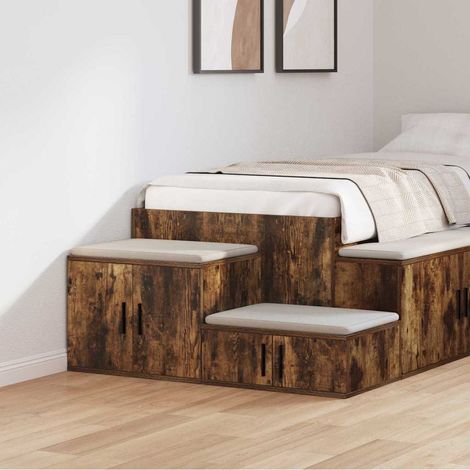 Aufbewahrungsschrank 2 pcs Geräucherte Eiche 127 x 41 x 40 cm