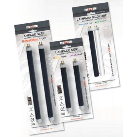 Mab lampada uva di ricambio per trappole universale colore nero 6W cm.22 (1/2)