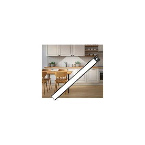 Lampe Led Magnétique Rechargeable, Capteur Intelligent, 3 Modes De Couleur, Marche/Arrêt Automatique, Sans Perforation (Noir, 40 Cm) (1/5)