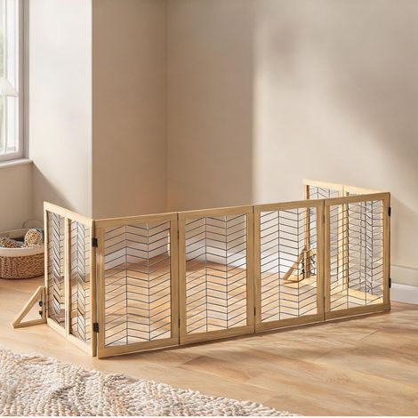 Barrière pour animaux en kiefernholz Stahl 375 x 44 x 70 cm (1/5)