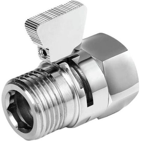 Stop Douche, Vanne d’Arrêt pour Pommeau de Douche Avec Interrupteu, Vanne d'Arrêt de Pommeau de Doucher, Valve de Pommeau de Douche, pour Pommes de Douche, Douchettes à Main, Bras de Douche (1/5)