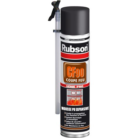 CF 90 Mousse expansive Coupe Feu - Mousse de remplissage et d'isolation limitant la propagation des flammes- Aérosol 600ml (1/2)