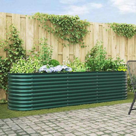 Hochbeet Grün 320 x 80 x 81 cm Stahl