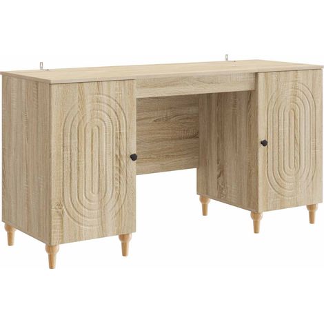 Schreibtisch mit Regal Sonoma 142,5 x 50 x 75 cm Holzwerkstoff vidaXL