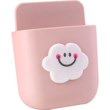 Boîte de Rangement Murale Mignonne pour Téléphone, Déco Maison Motif Nuage Rose (1/2)