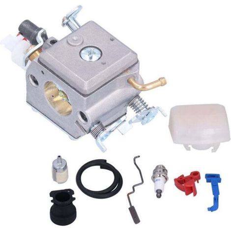 Kit Carburateur - 9 Pièces - Collecteur D'admission Et Filtre À Carburant - Compatible Modèles XU - Pour Tronçonneuses Husqvarna 350 346XP 353 340 345 - 1 Unité (1/4)
