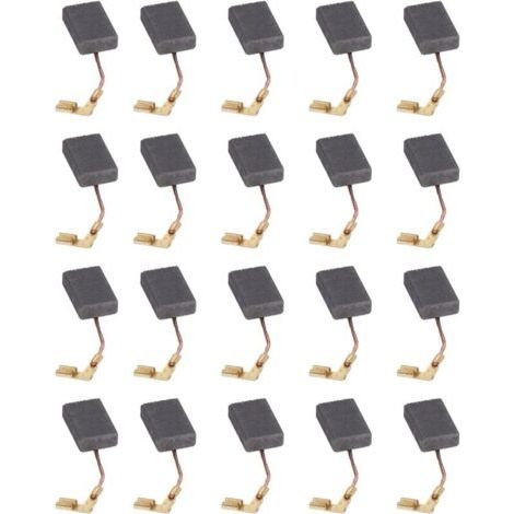 20 pièces balais de charbon, balais de charbon de moteur remplacement de balais de charbon de moteur électrique professionnel pour meuleuse d'angle de perceuse (1/4)