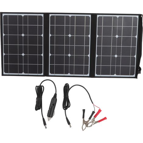 Chargeur solaire monocristallin en silicium pliable, étanche, multicouche, 60 W, pour usage extérieur (1/5)