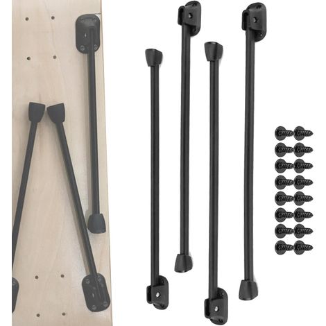 Heavy Duty Folding Table Legs, Set of 4 Metal Legs with Anti  Scratch Protection, Ideal for Coffee Tables, Laptop Tables, and Furniture Projects, Includes Mounting Screws for Easy Install (1/5)
