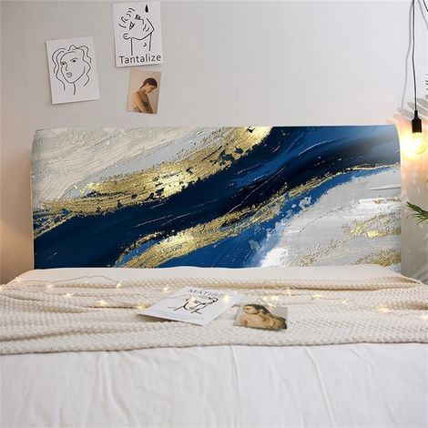 CCYKXA Housse de tête de lit Simple/Double, Housse de tête de lit élastique Anti-poussière Tout Compris, Housse de tête de lit, décoration de Chambre à Coucher(150cm)
