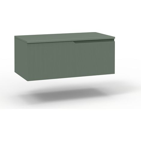 Base con top 1 cestone ZIP verde salvia (1/2)
