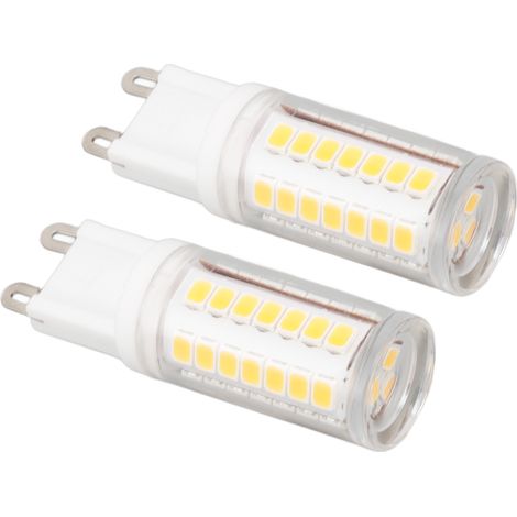 Ampoule G9 avec protection oculaire, économie d'énergie, haute luminosité, 3 W, 45 LED, pour plafonnier, AC 100-120 V, lot de 2 (1/5)