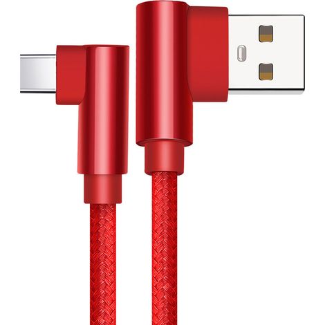 Double coude câble de données 90 degrés angle droit Type C chargeur accessoires pour téléphone mobile (1/5)