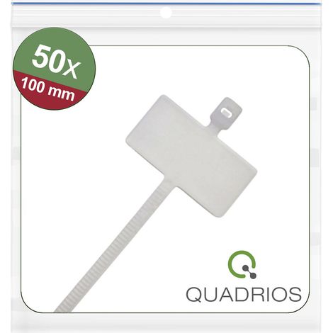 Quadrios 25CA580 25CA580 Leitermarkierer  Beschriftungsfläche: 20 x 13 mm Weiß  50 St.