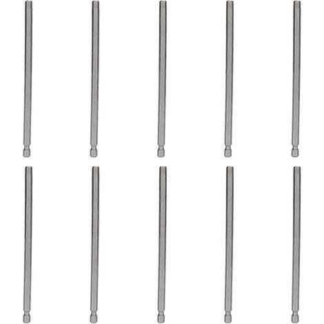 10 Stück 6 mm elektrische Schraubendreherbits mit Sechskantaufnahme, magnetisch, gehärtet, Ersatzzubehör