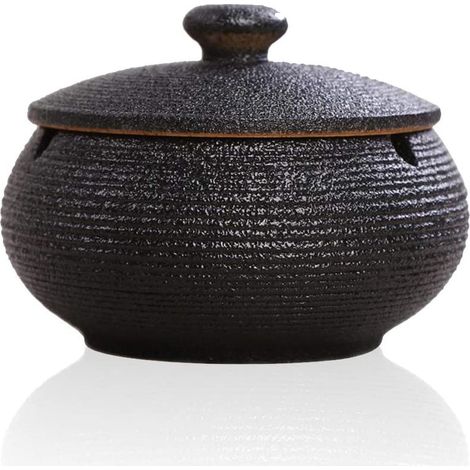 Posacenere in ceramica con coperchio, antivento, per interni ed esterni, ideale per la decorazione di casa e ufficio.