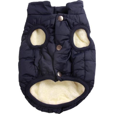 Gilet pour animaux de compagnie - avec doublure polaire ultra-chaude et douce - double couche et coupe-vent (1/5)