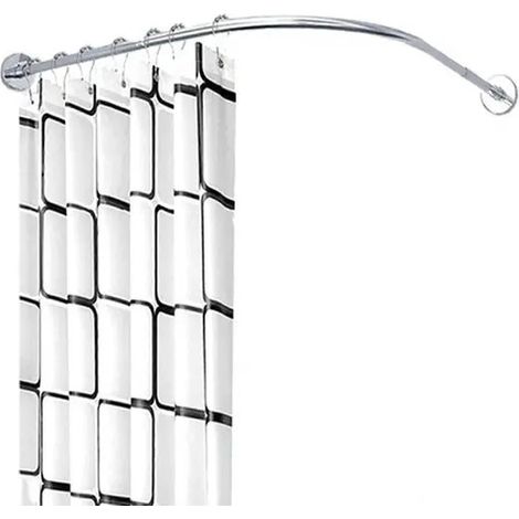 Mobilier et décoration de salle de bainBarre de douche extensible en L (60-80 x 60-80 cm), acier inoxydable 304, fixation sans perçage ou avec vis, chromée. (1/5)